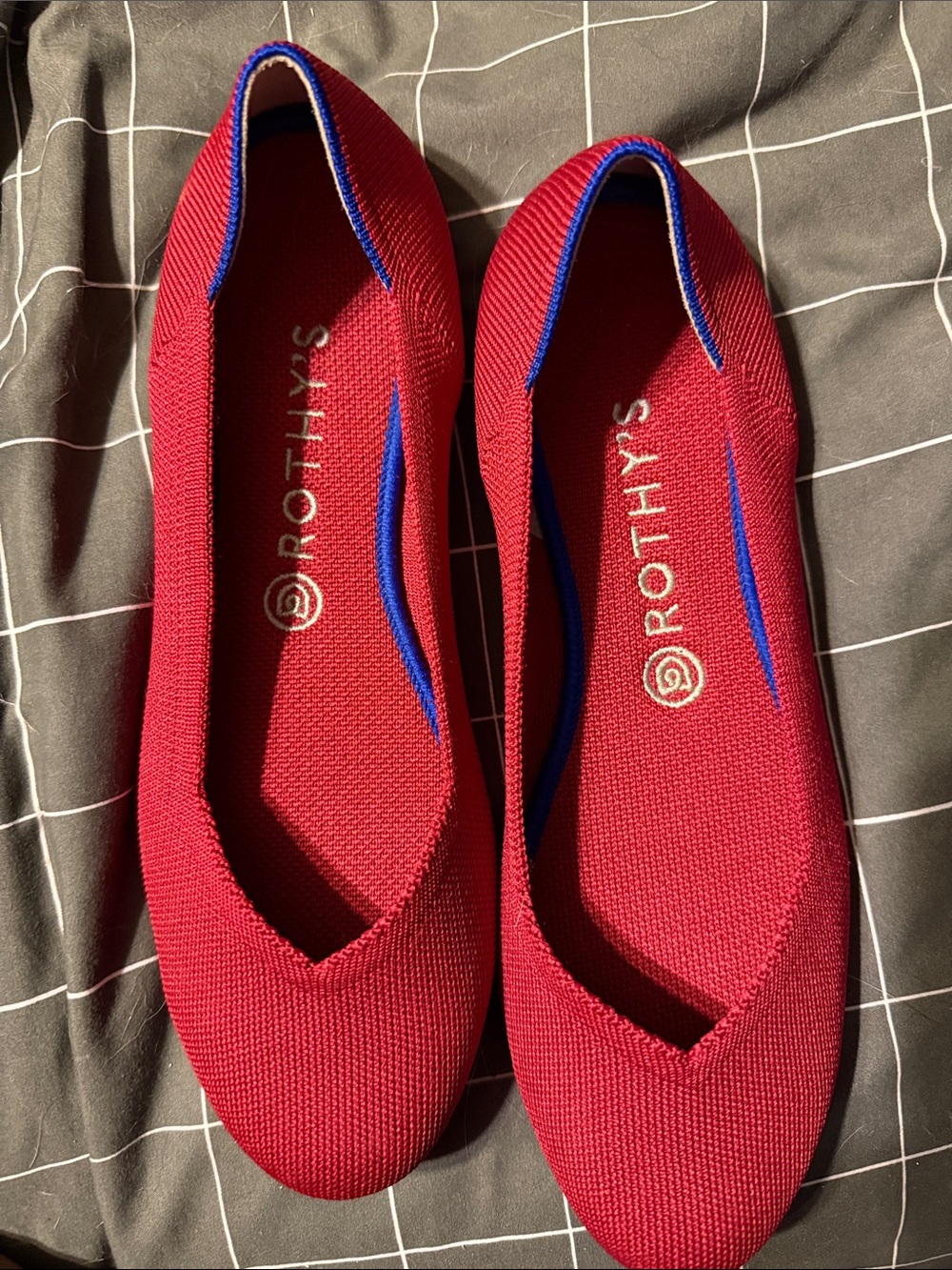 Rothy’s The Flat in Vibrant Red Size 9.5 Eco-Friendly Washable Shoes